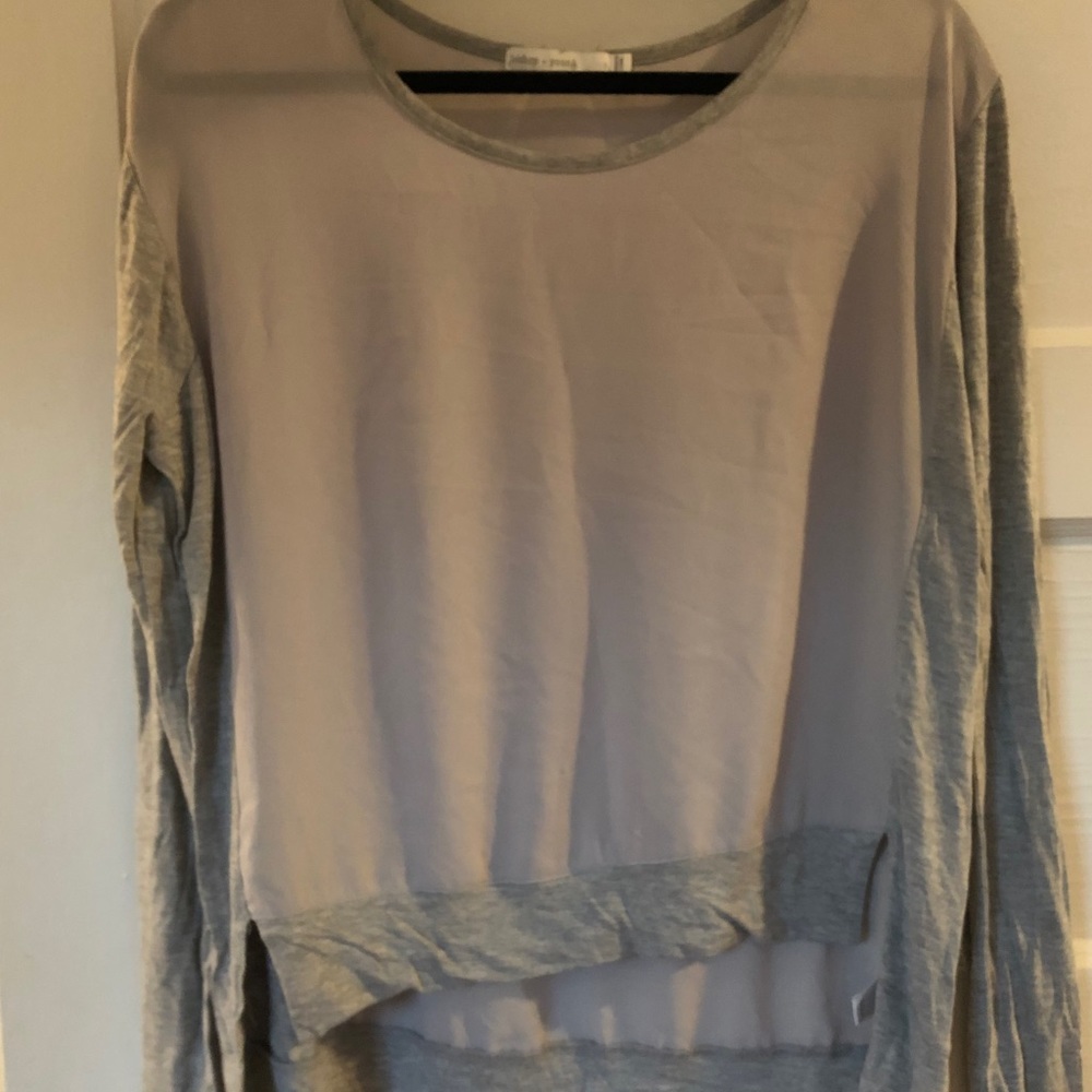 Grey gauzy sweatshirt